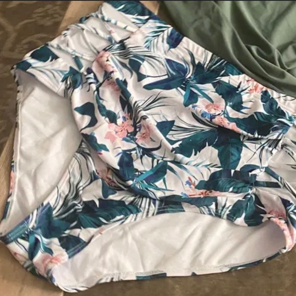 NWOT Yonique HIGH WAIST tummy control crisscross sides bikini bottom 24W - Picture 4 of 13